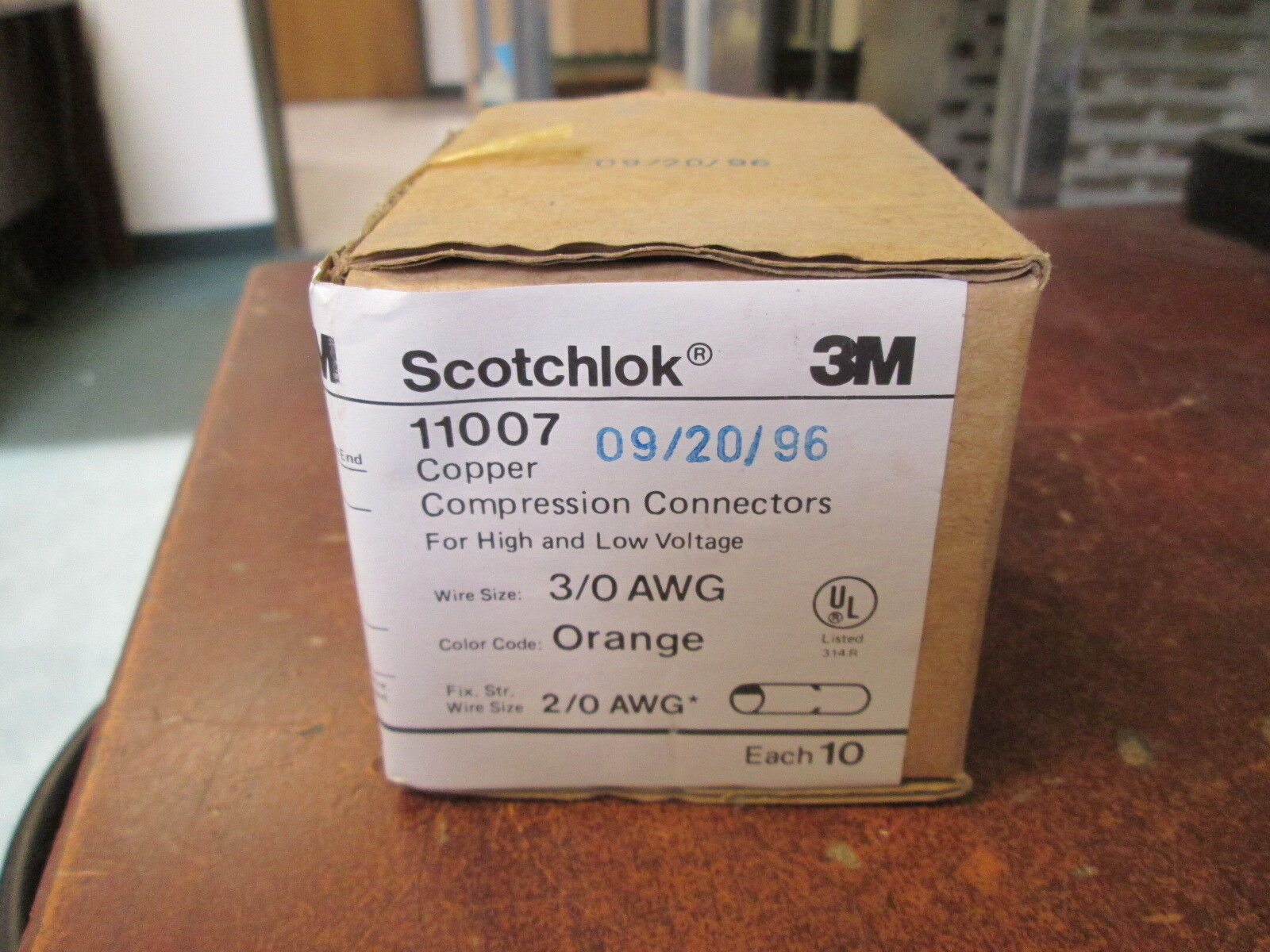 3M Scotchlok Compression Connector 11007 3/0 AWG Copper Orange "Box of 10"