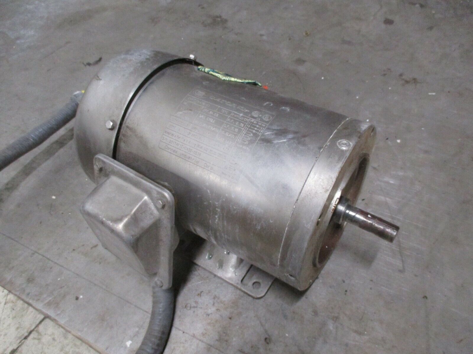 Gator Stainless Steel AC Motor CSSTF18-056-01 1HP 1800RPM 208-230/460V Used