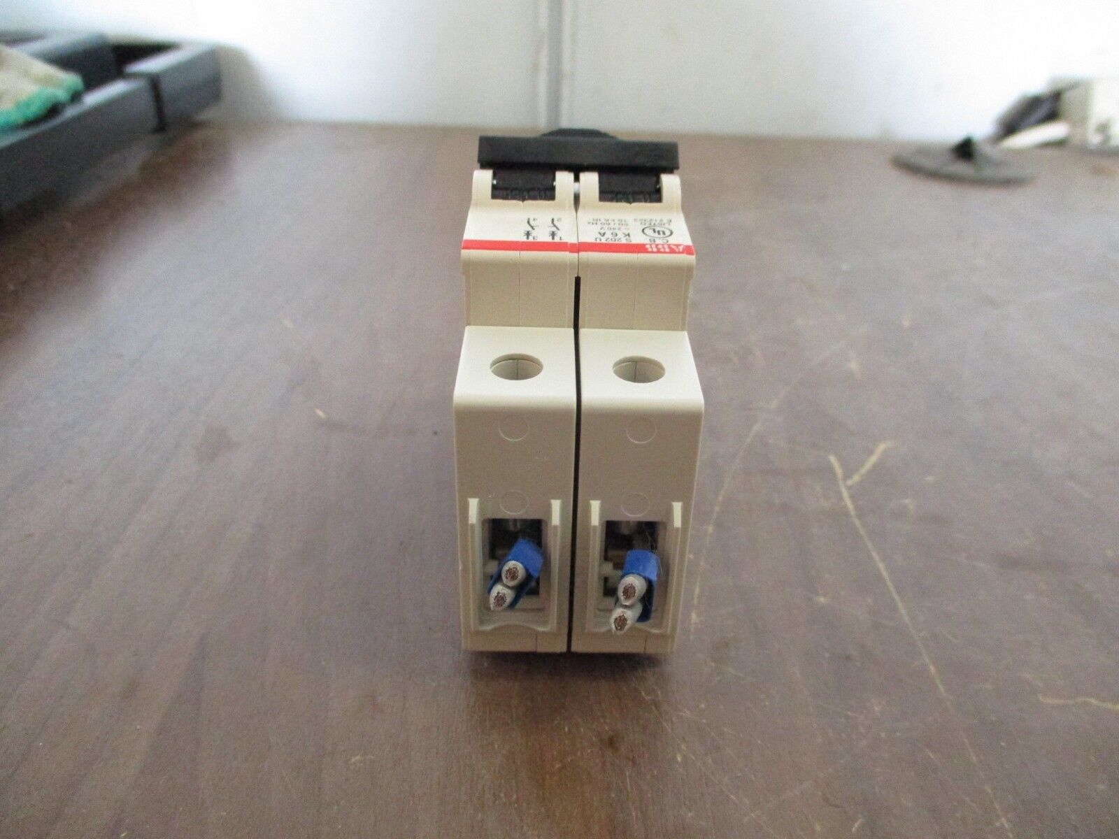 ABB Circuit Breaker S202UK6A 6A 240V 2P *Missing (1) DIN Rail Mount* Used