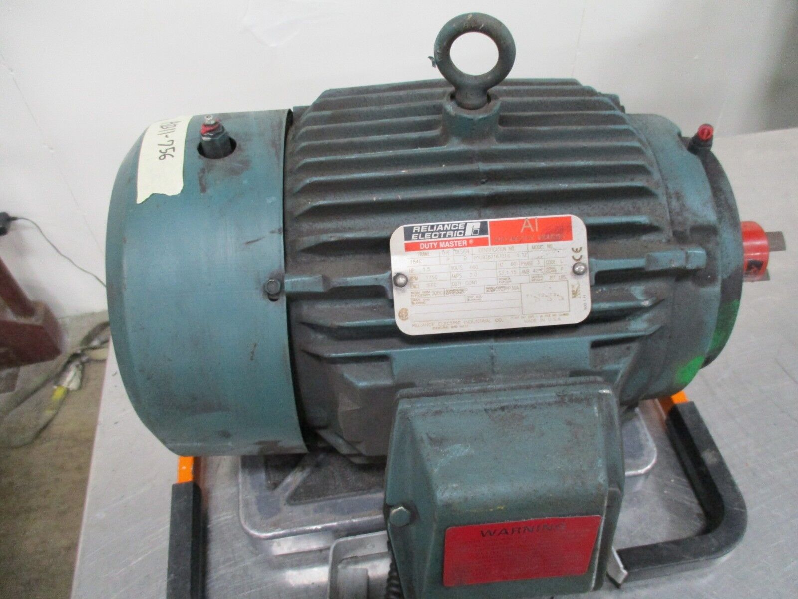 Reliance AI Duty Master AC Motor 01UBZ6716701G 1 TZ 1.5HP 1800RPM 460V 2A Used