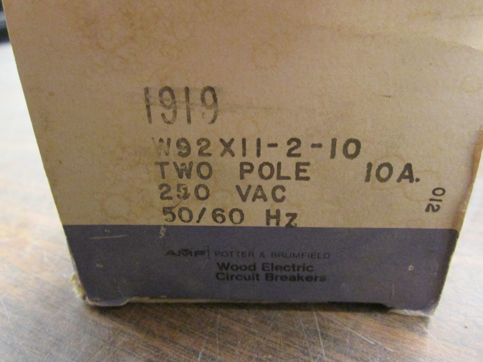 Potter & Brumfield Circuit Breaker W92X11-2-10 10A 2P 250V New Surplus