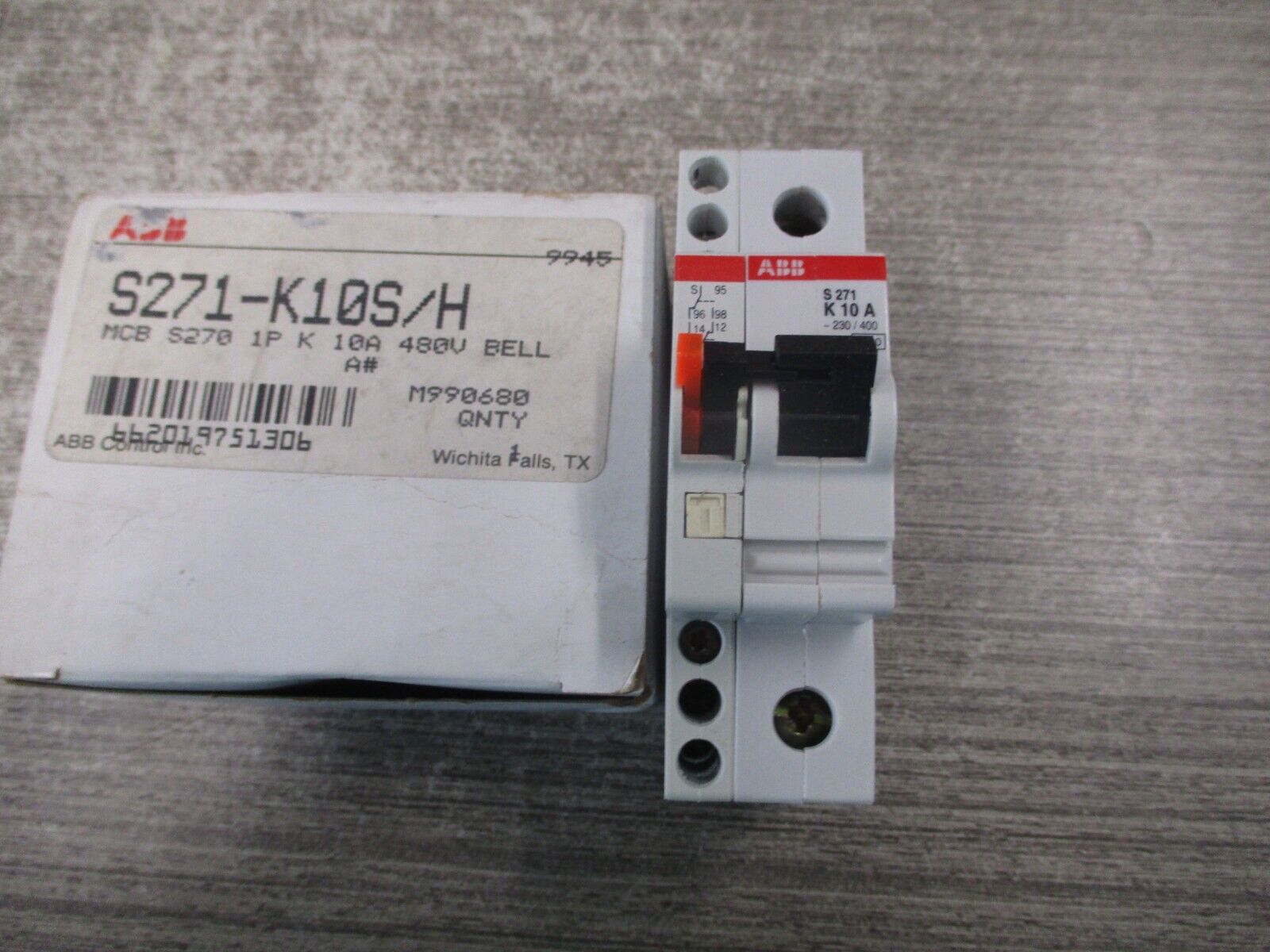 ABB Circuit Breaker S271-K10S/H 10A 480V 1P New Surplus