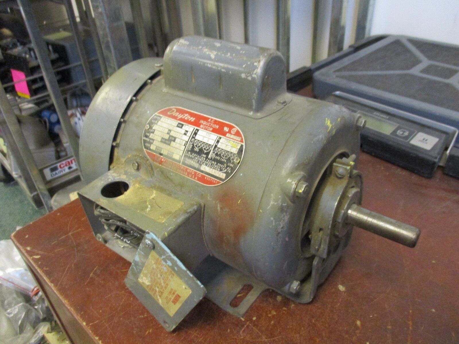 Dayton AC Induction Motor 5K410-M 1/4HP 1725RPM 115/208-230V 5.6/2.8A 60Hz Used