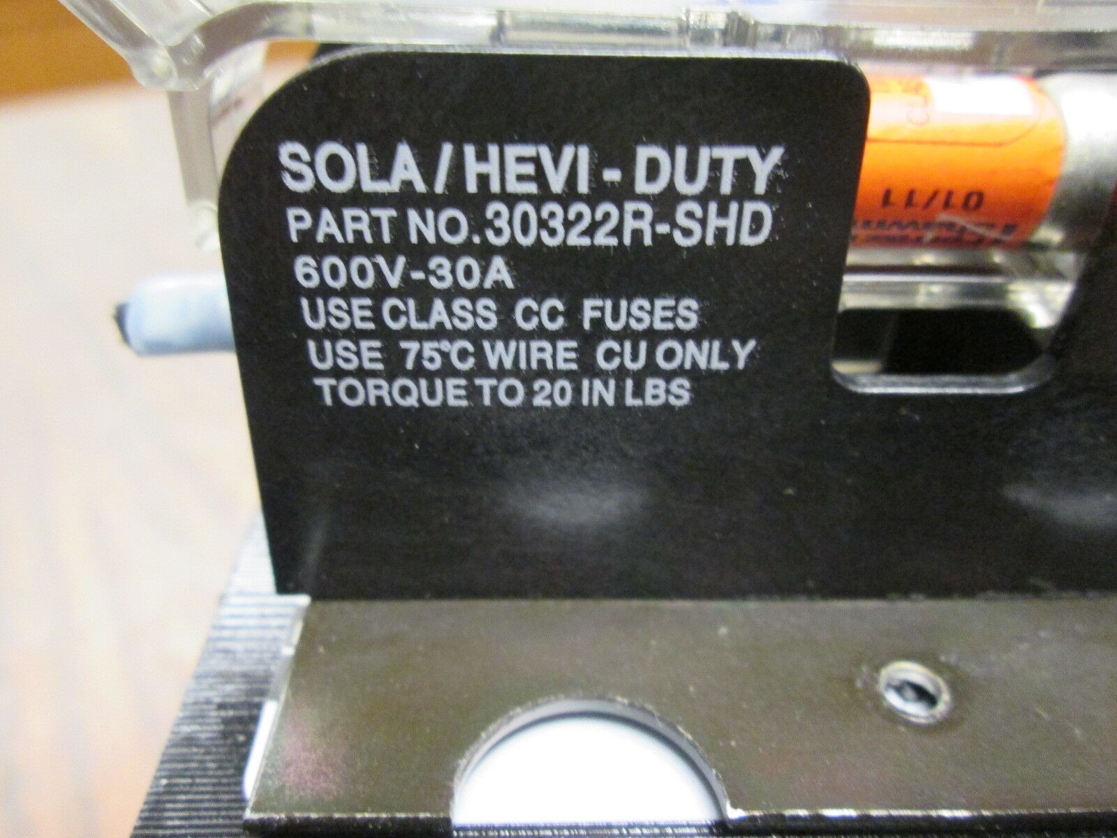 Hevi-Duty Control Transformer E100EWB 0.100 KVA Pri: 120-240V Sec: 24V Used