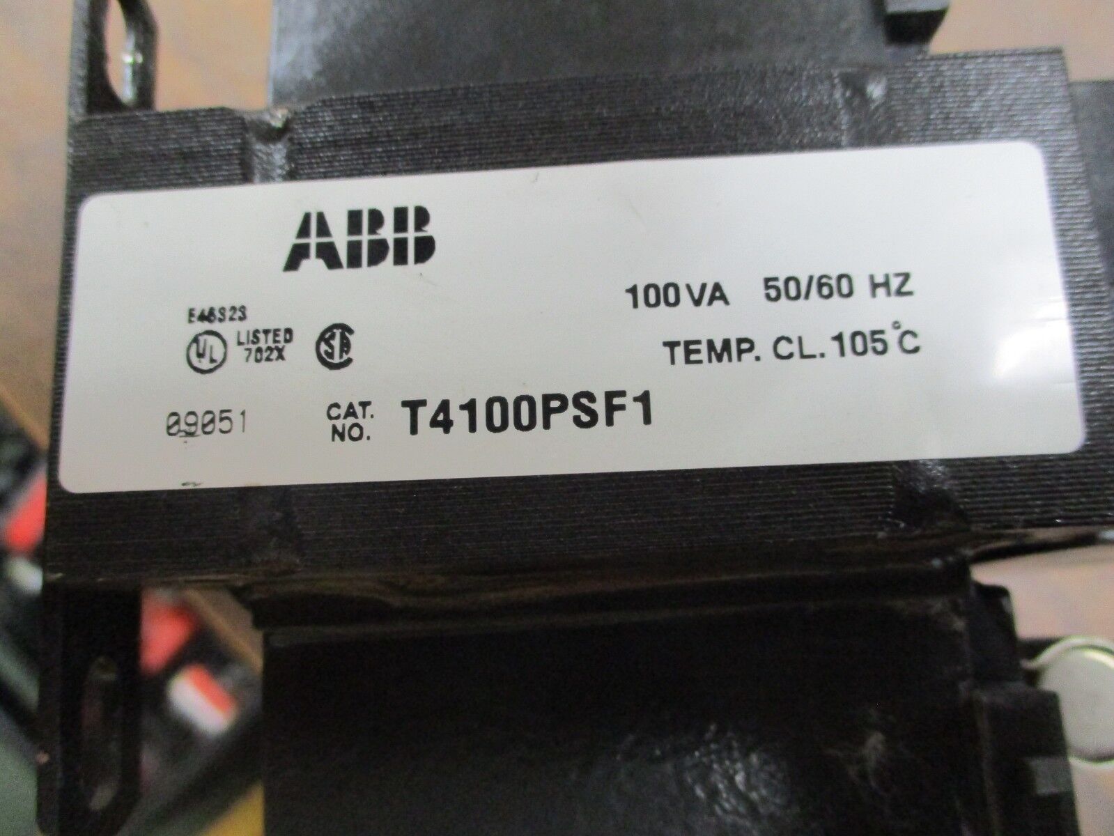 ABB Control Transformer T4100PSF1 100VA Pri: 200-480V Sec: 23-120V Used