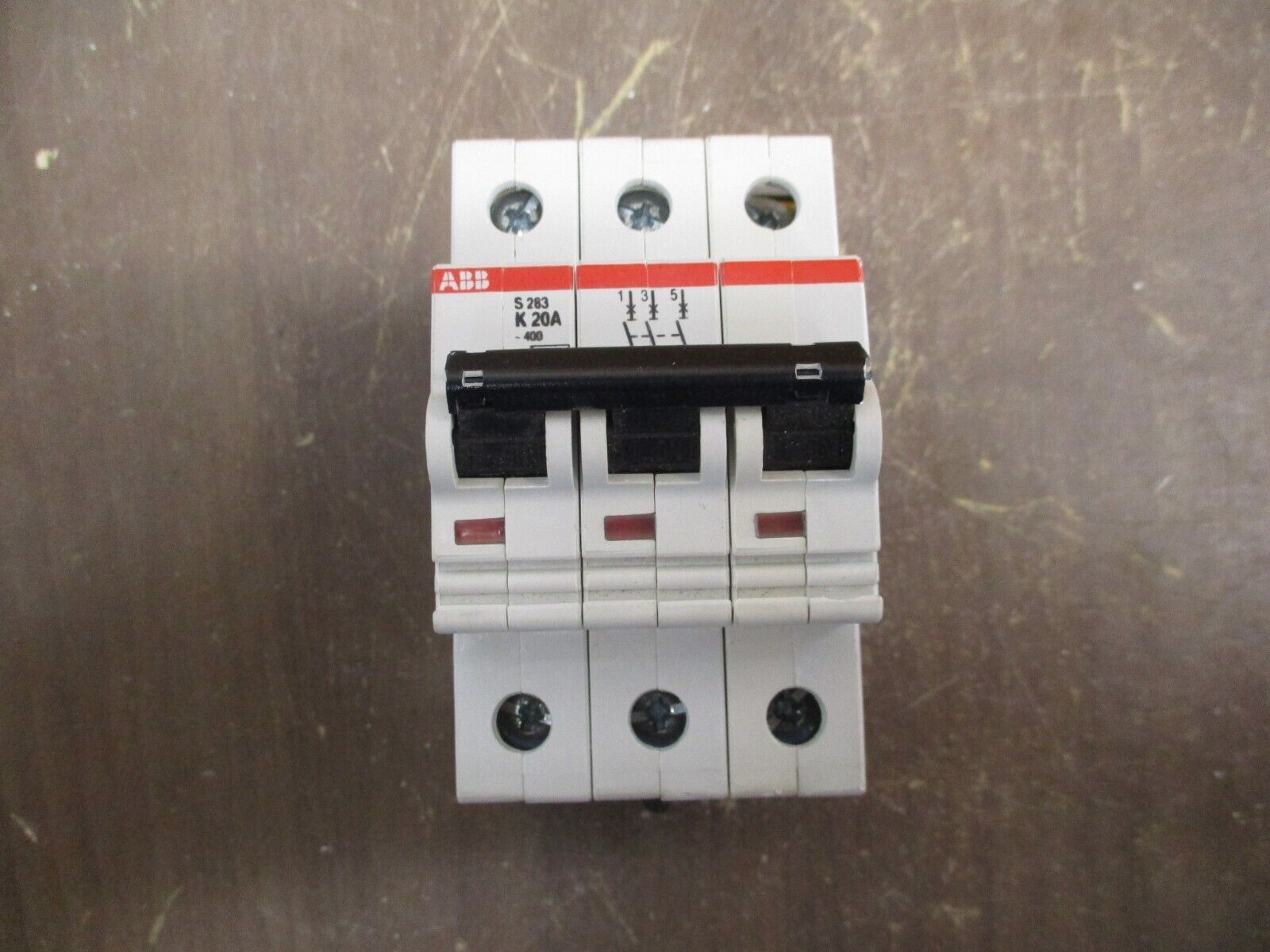 ABB Circuit Breaker S 283 K 20A 20A 277/480V 3P *Chipped* Used