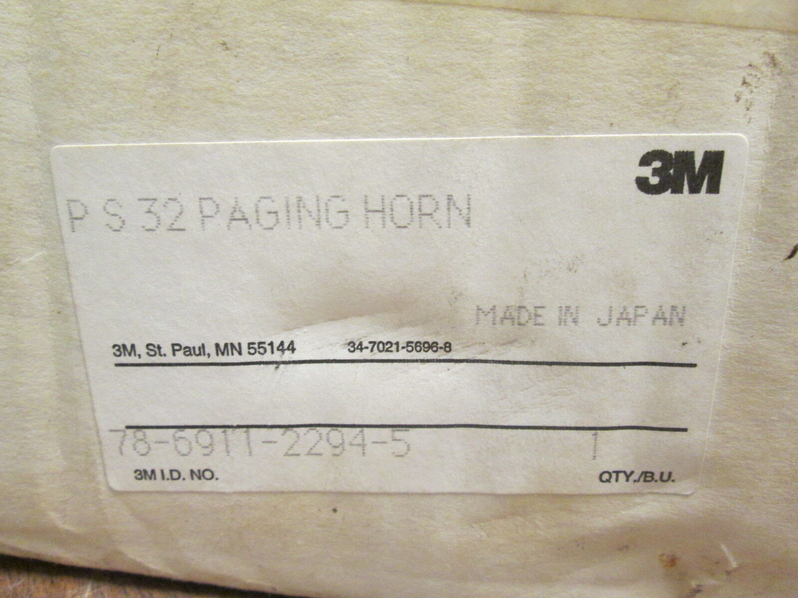 3M Horn Speaker 78-6911-2294-5 25/70V *Bent Horn* New Surplus