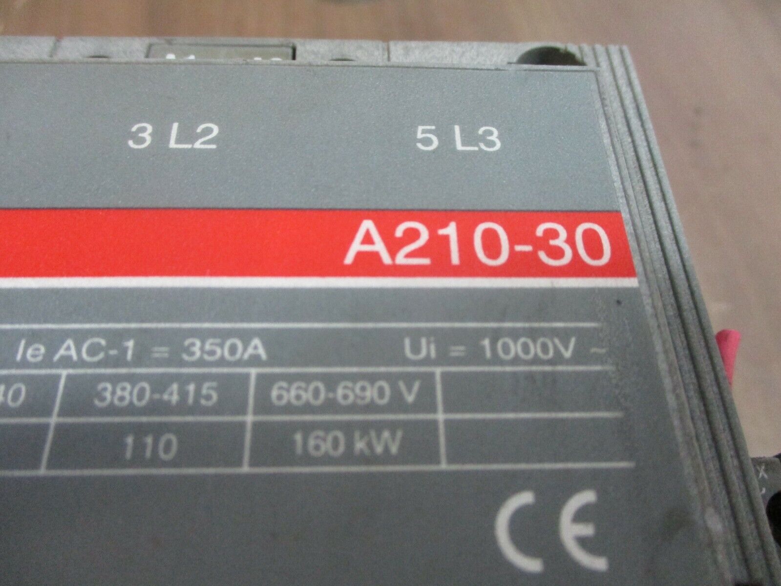 ABB Contactor A210-30 110-120V Coil 300A 600V w/ (2) Aux Contact Used