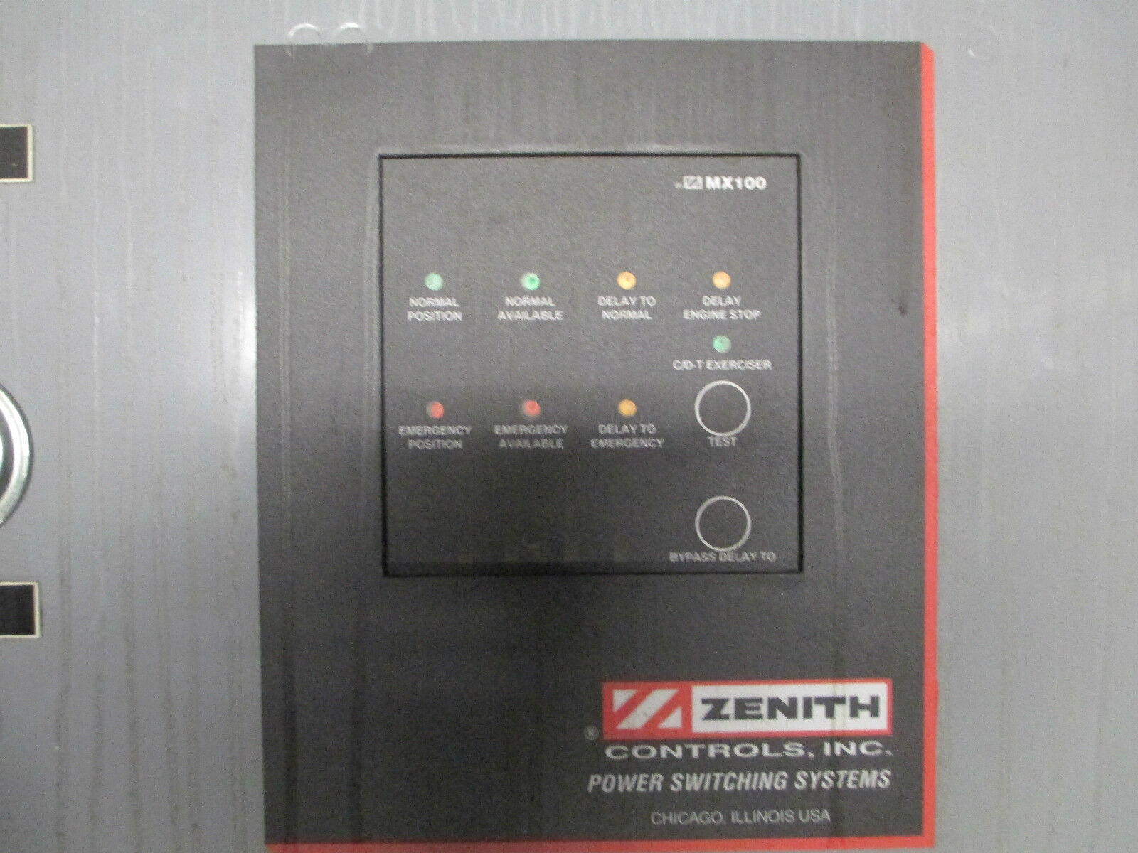 Zenith Transfer Switch ZTGK8EC-4, 80A 480V 3PH, Nema 1 Enclosure w/ Timer Used