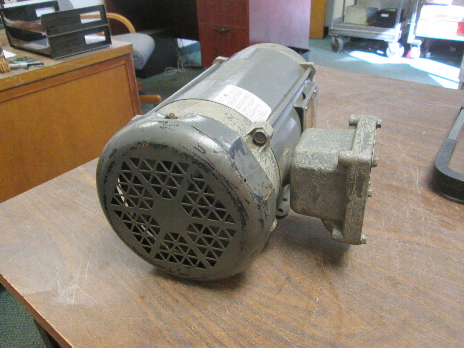 Baldor AC Motor 1DXM7034T 1.5HP 1760RPM FR: 145TC 230/460V 4.2/2.1A Used