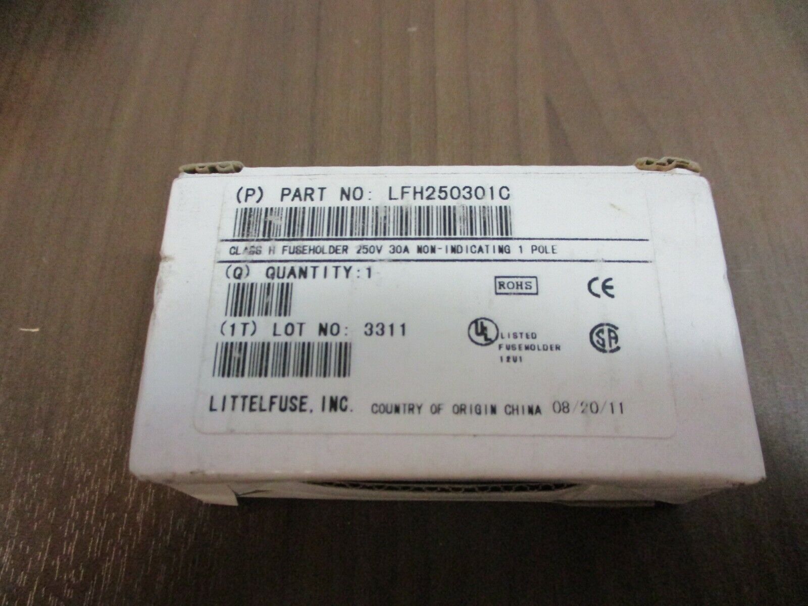 Littelfuse Fuseholder LFH250301C 30A 250V 1P *Lot of 2* New Surplus