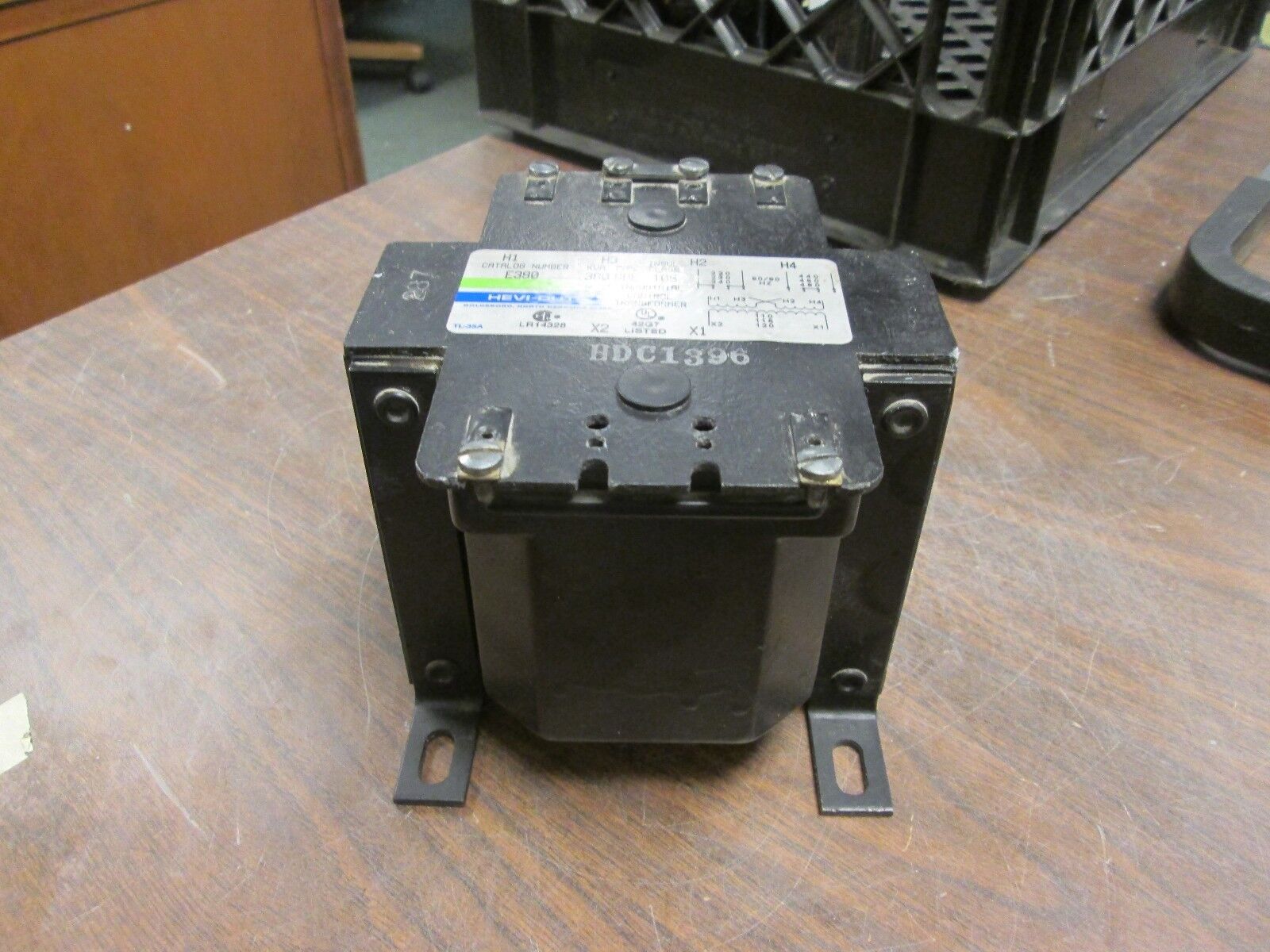 Hevi-Duty Control Transformer E380 0.380 KVA Pri 240/480V Sec 120V Used