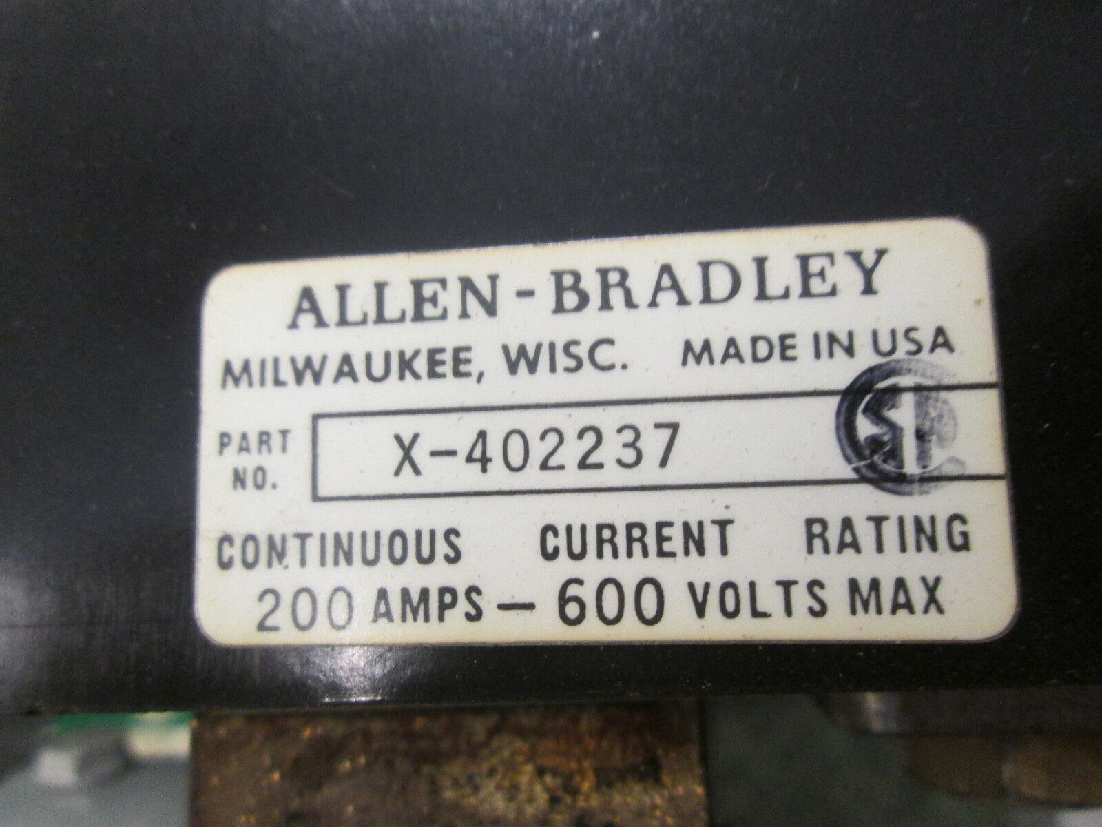 Allen-Bradley Fuse Holders X-402237/X-410743 3P 200A 600V Used