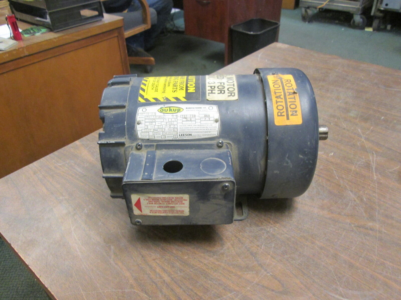 Sukup M6T17FB6C AC Motor 10235-03 1.5HP 1725RPM FR:F56Z 208-230/460V 5.4/2.7 FLA