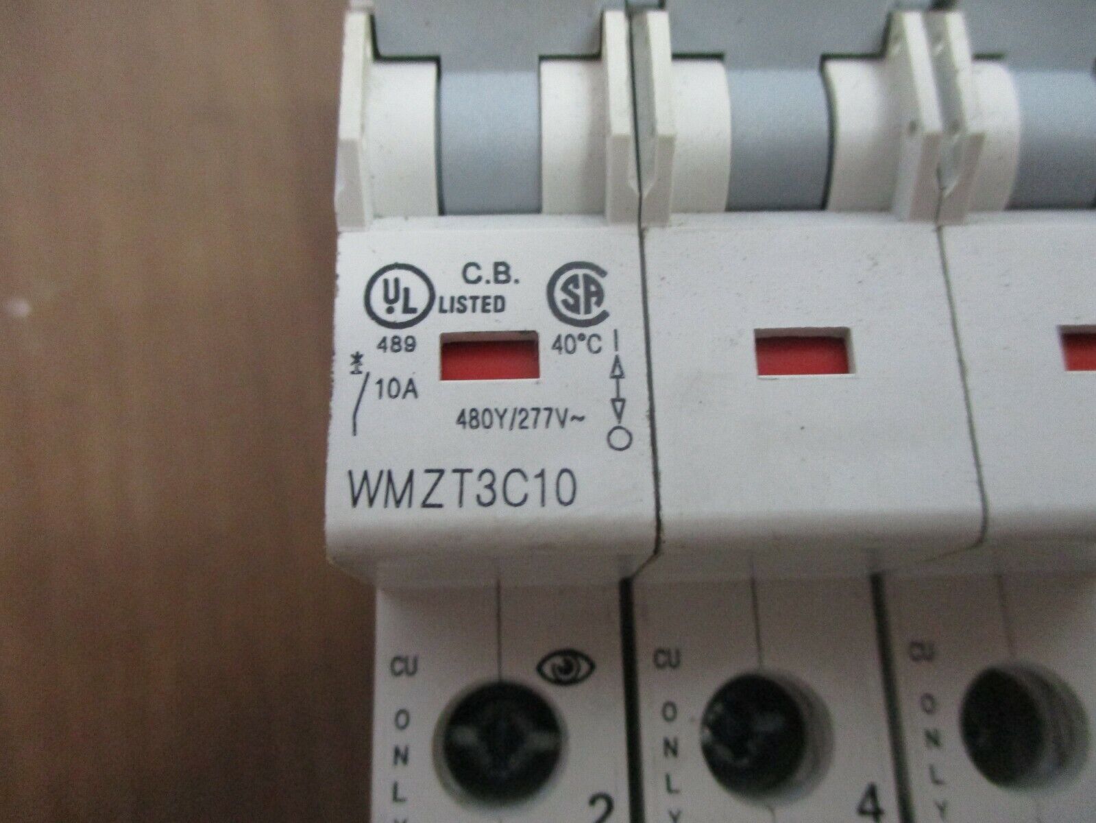 Eaton Circuit Breaker WMZT3C10 10A 480Y/277V 3P Used