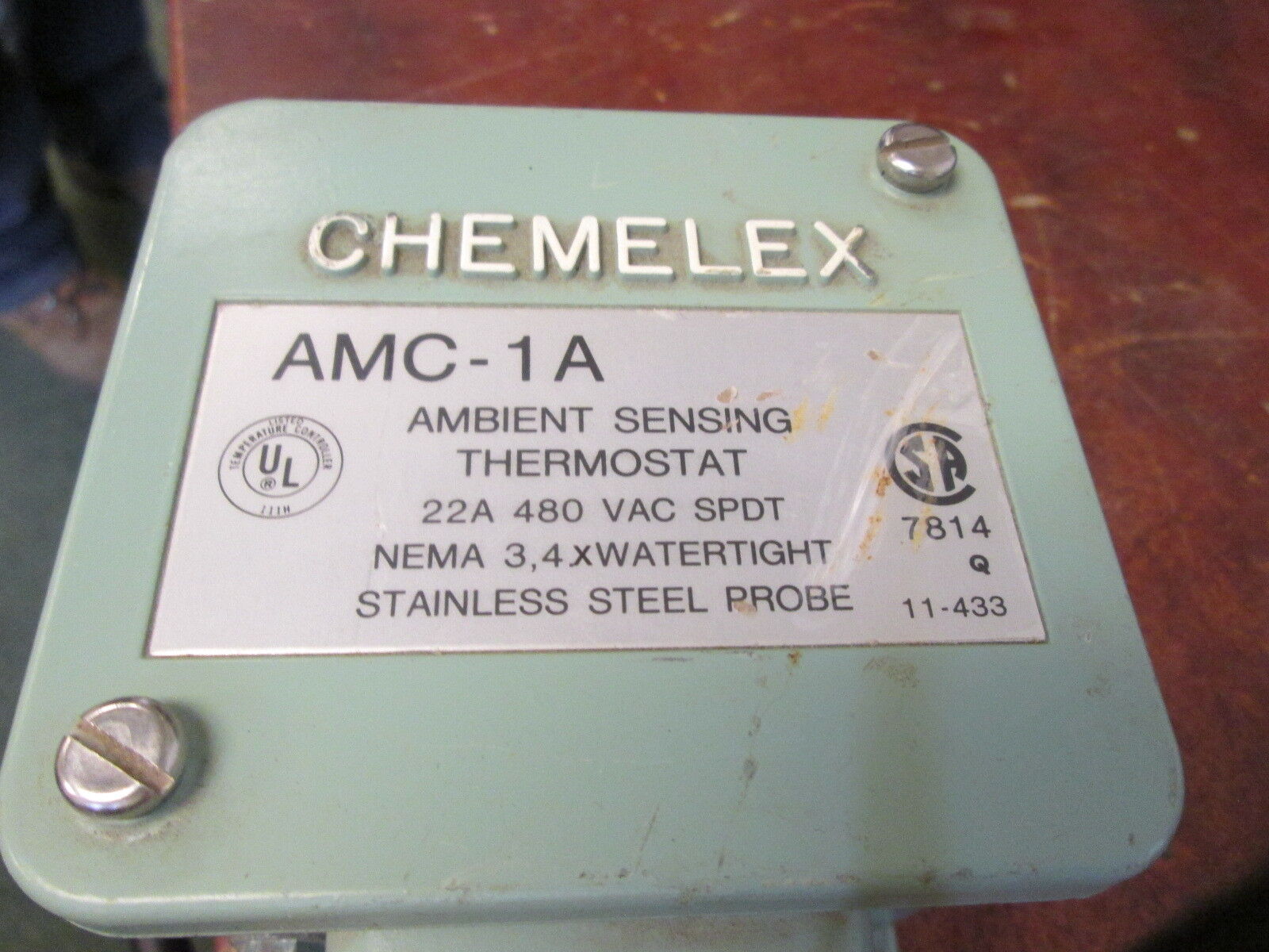 Chemeflex Ambient Sensing Thermostat AMC-1A 22A 480VAC Nema 4x Used