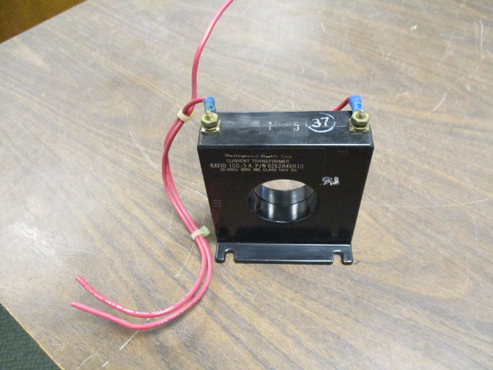 Westinghouse Current Transformer 6262A46H10 Ratio 100:5A 600V 50-400Hz 10KV BIL