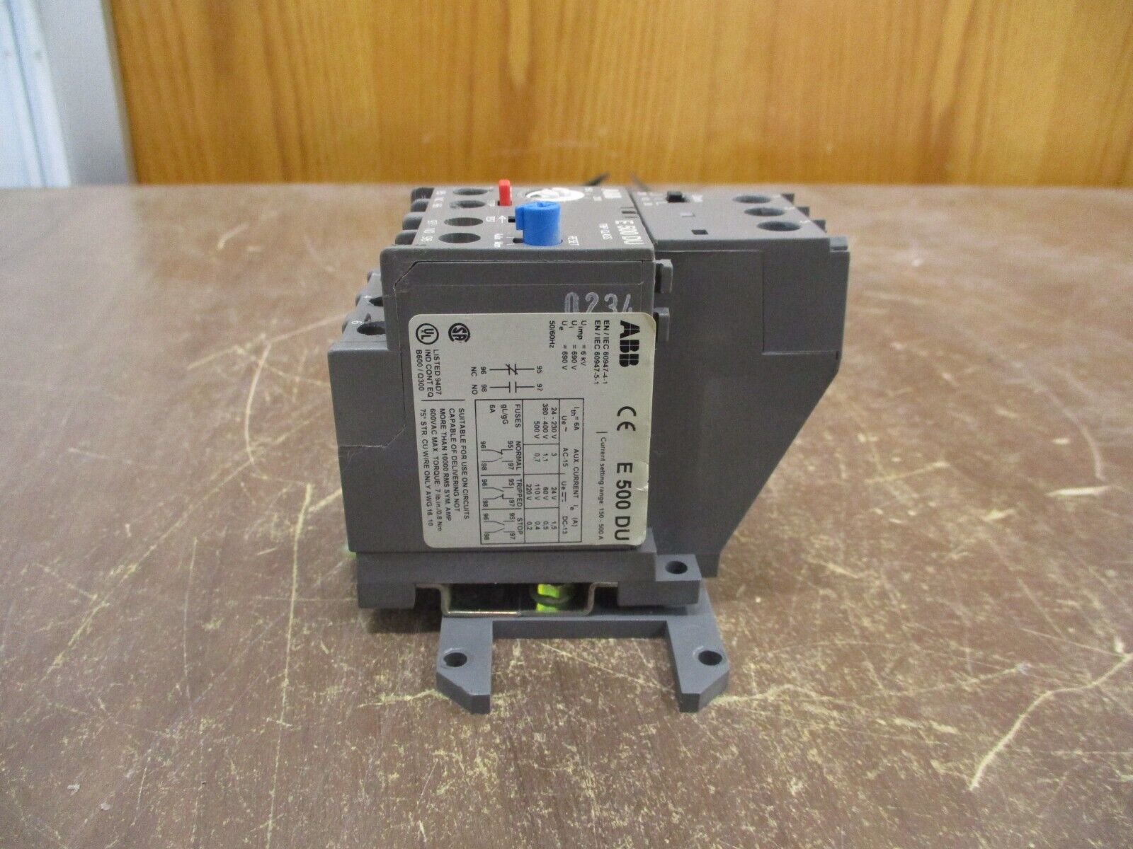 ABB Solid State Overload E 500 DU Trip: 150-500A Used