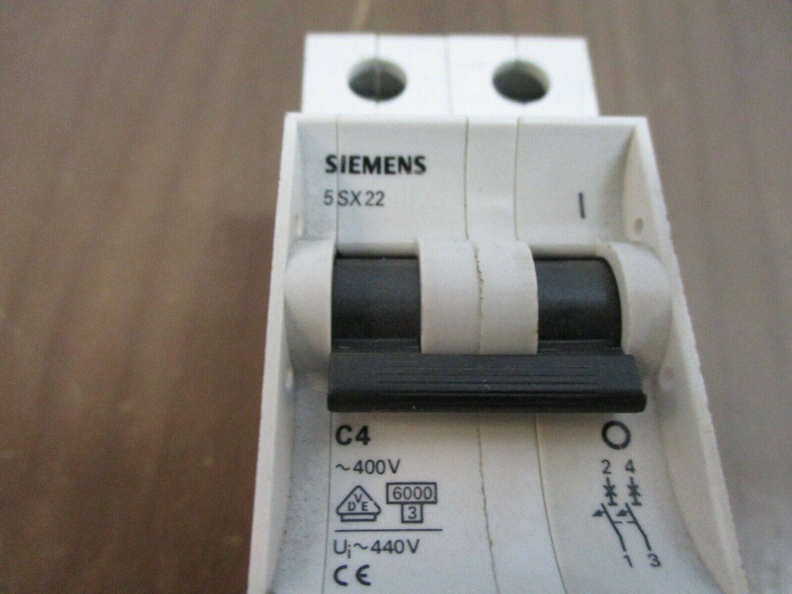 Siemens Circuit Breaker 5SX22-C4 4A 480V 2P Used