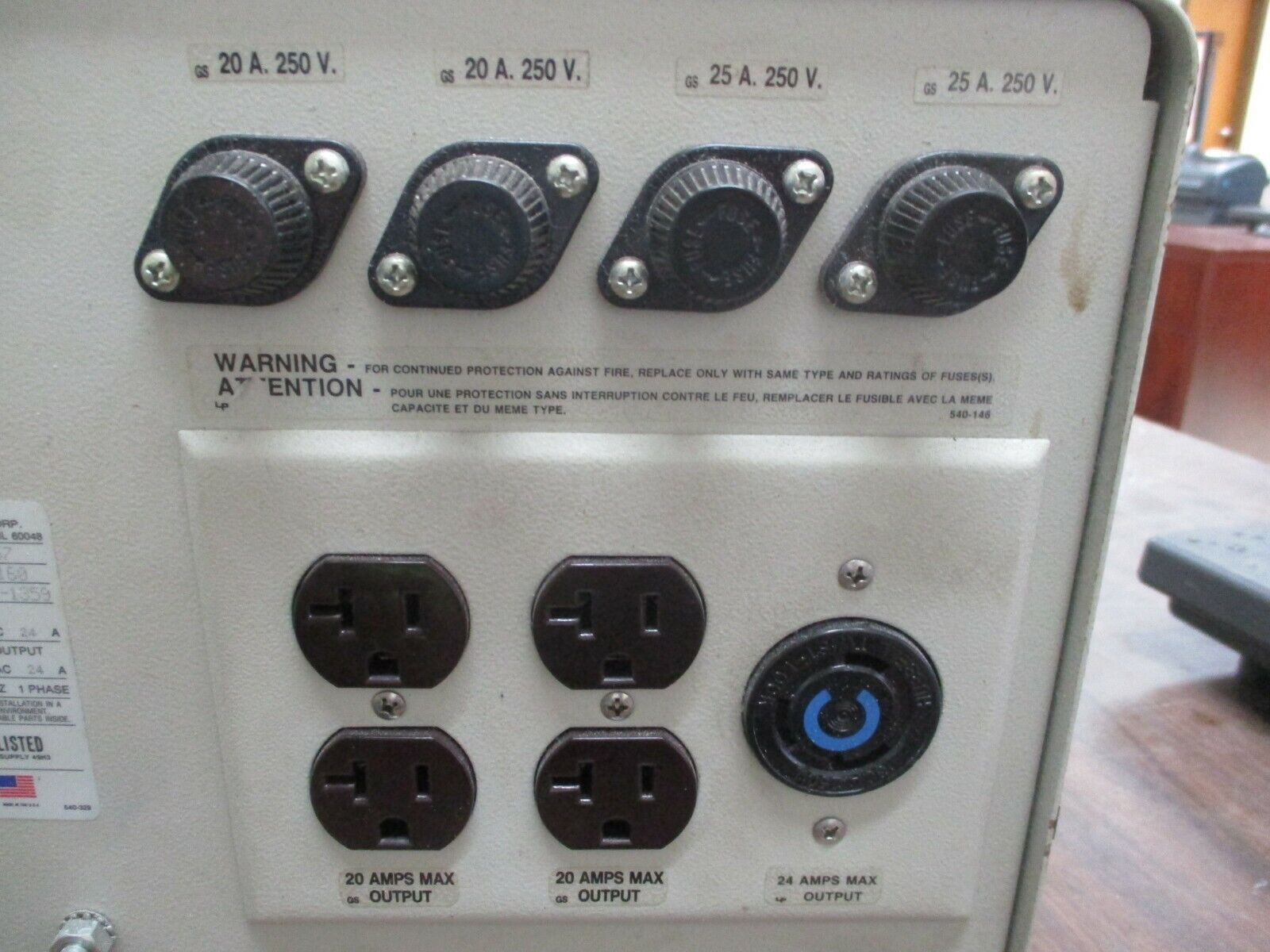 One AC Power Conditioner CC2357 Input:240VAC 24A Used