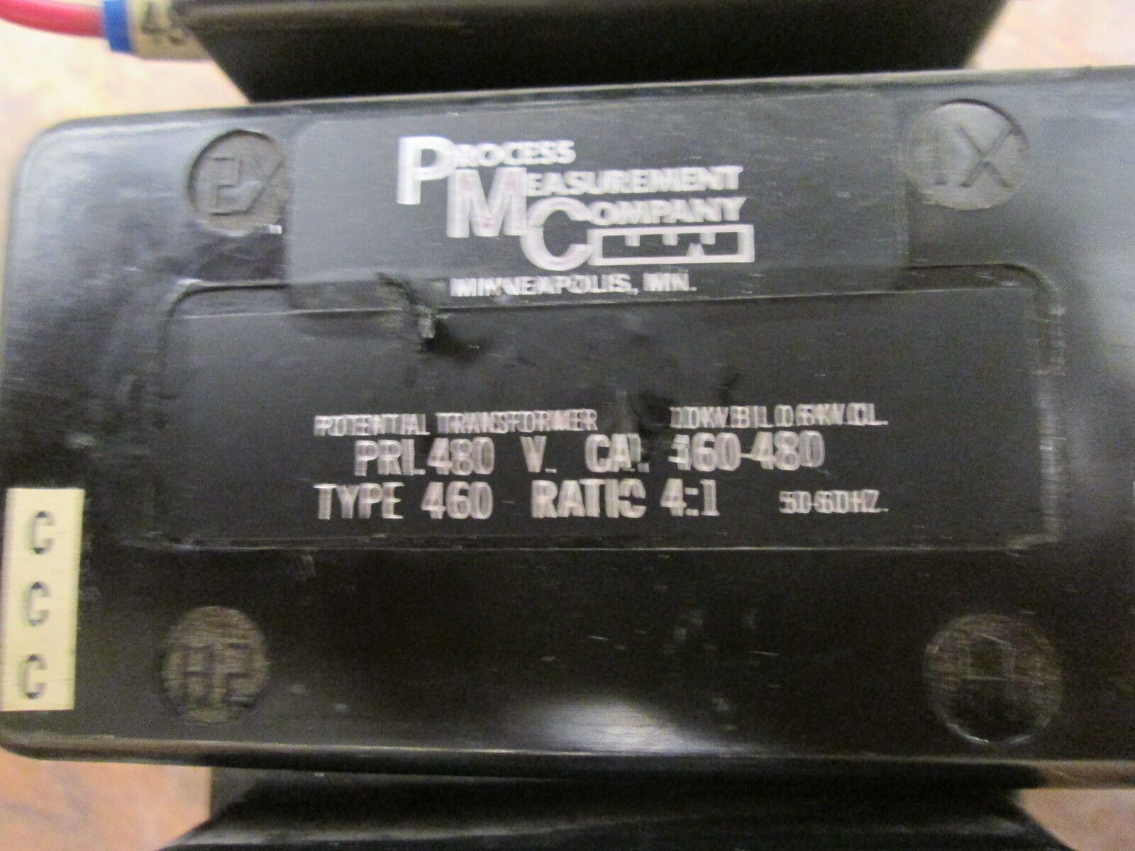 PMC Potential Transformer 460-480 Ratio 4:1 Pri: 480V Used