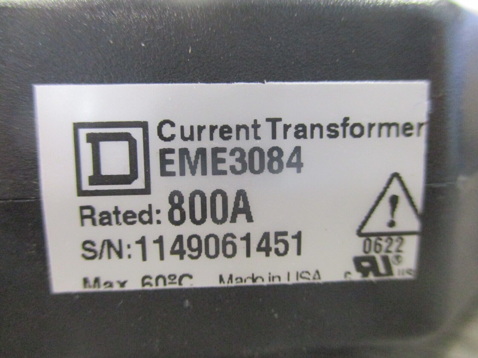 Square D Current Transformer EME3084 800A Used