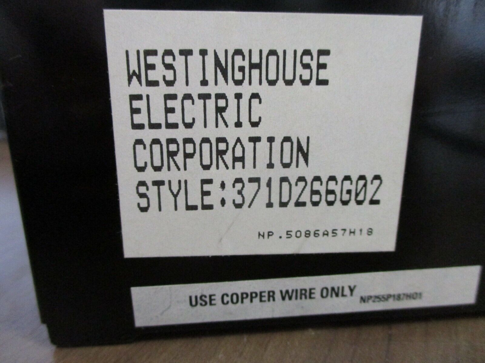 Westinghouse Disconnect Switch 371D266G02 30A 600V 3P Used