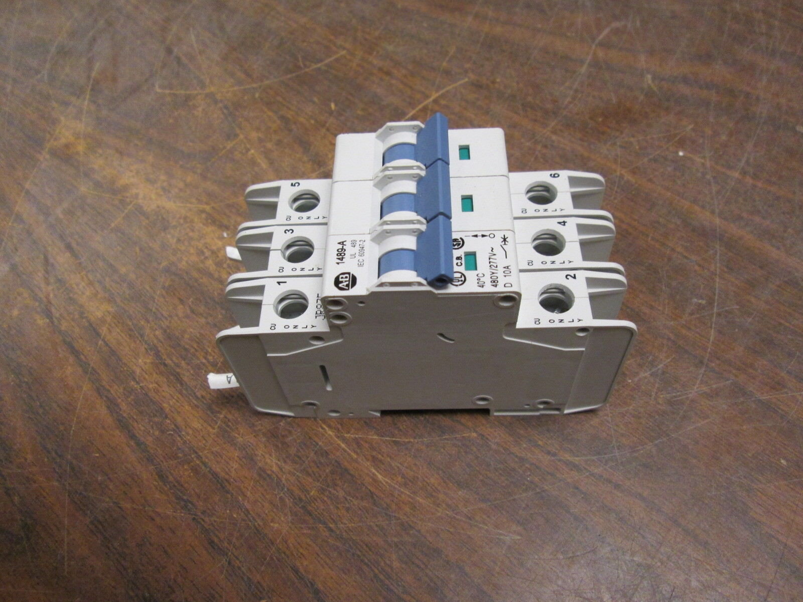 Allen-Bradley Circuit Breaker 1489-A3D100 10A 480Y/277V 3P Used