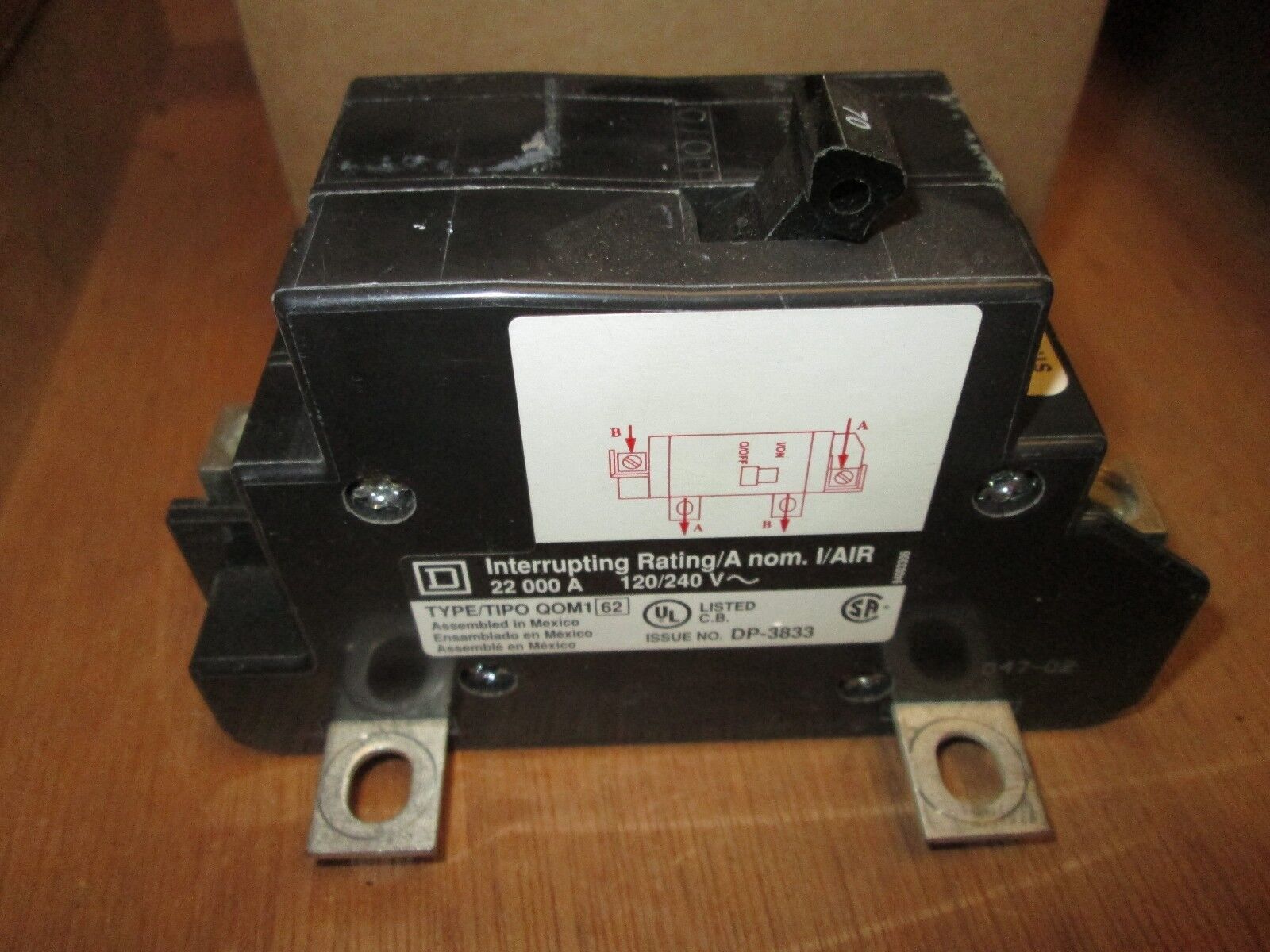 Square D Circuit Breaker QOM70VH 70A 2P 120/240V 22000 AIR New Surplus