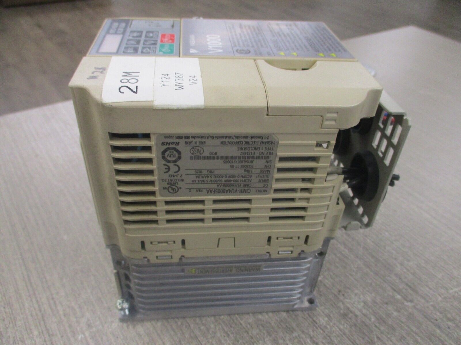 Yaskawa V1000 AC Drive CIMR-VU4A0005FAA Rev. D 3HP 3Ph *No Terminal Cover* Used