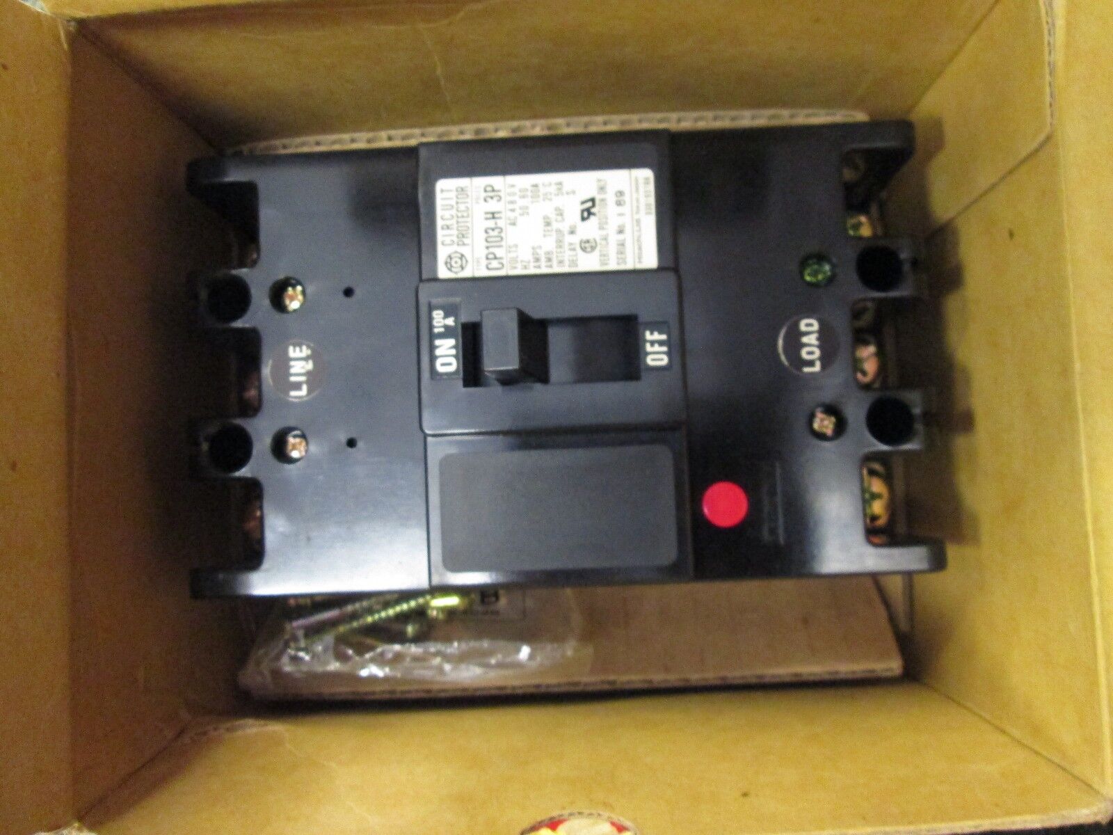 Hitachi Circuit Breaker CP103-H 100A 480V 3P New Surplus