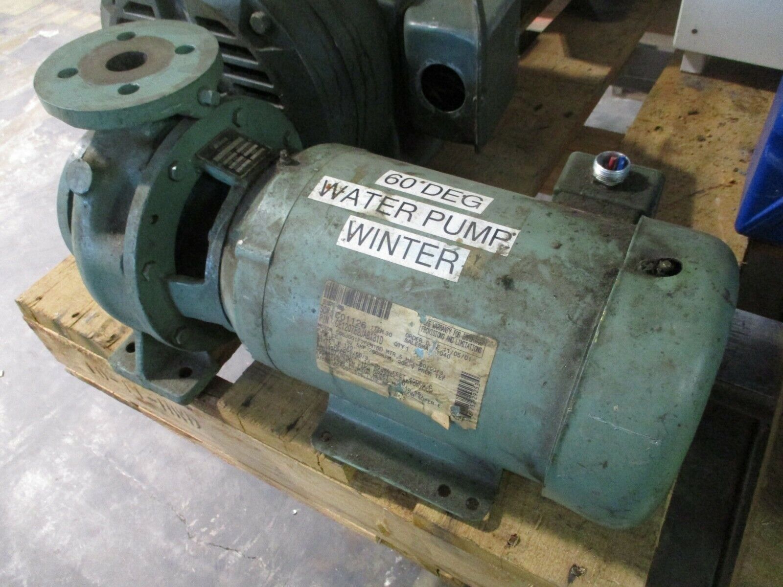 Taco Pump w/ Motor CE1207E2JAB131D 5HP 54GPM 130FT Head 3450RPM Used