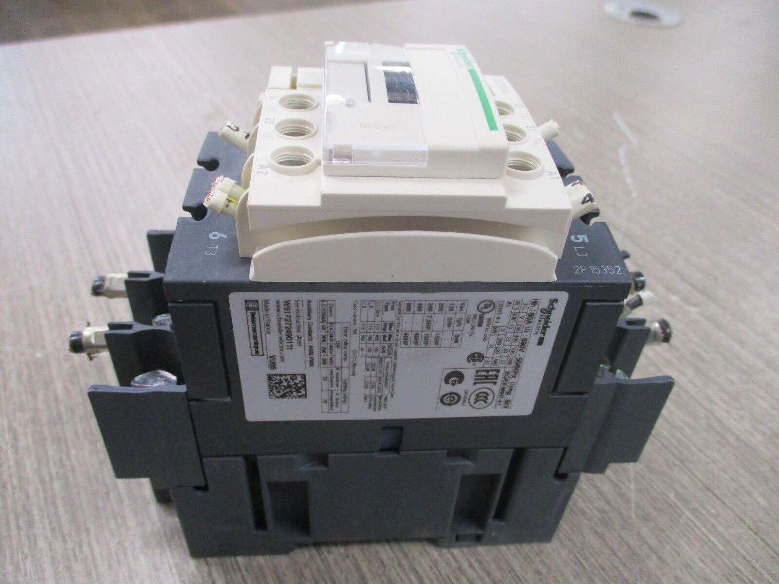 Schneider Electric Contactor LC1D50A6 120V Coil 70A 600V Used