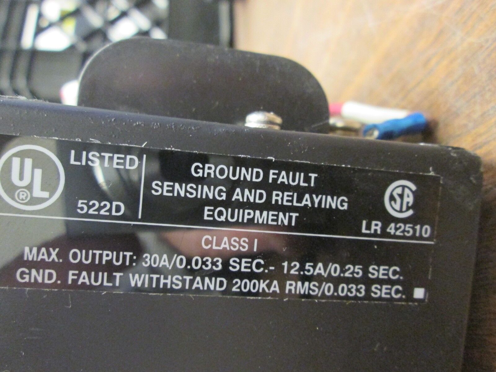 ABB Ground Shield Ground Fault Relay 202R2708-UL Trip: 20-240A 24/32 VDC Used