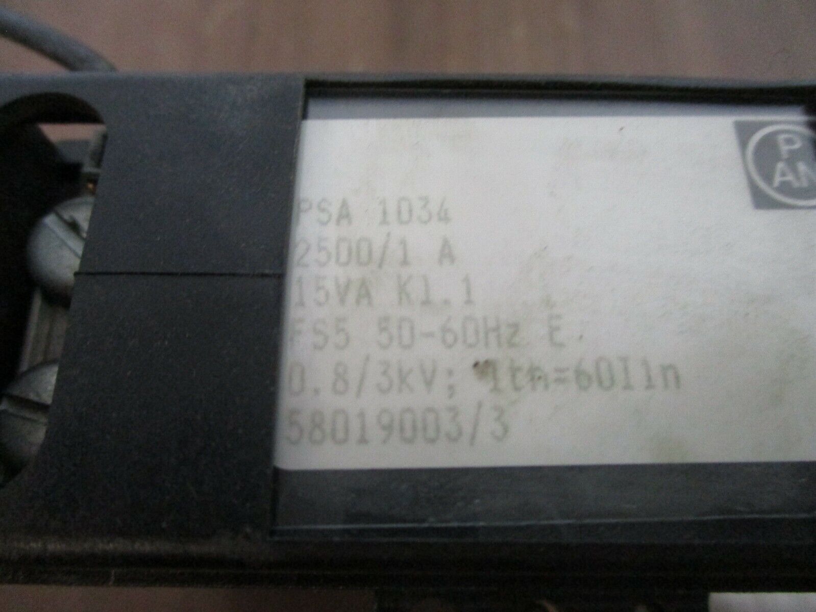 Efen Current Transformer PSA 1034 Ratio 2500:1A 15VA 50-60Hz, Used