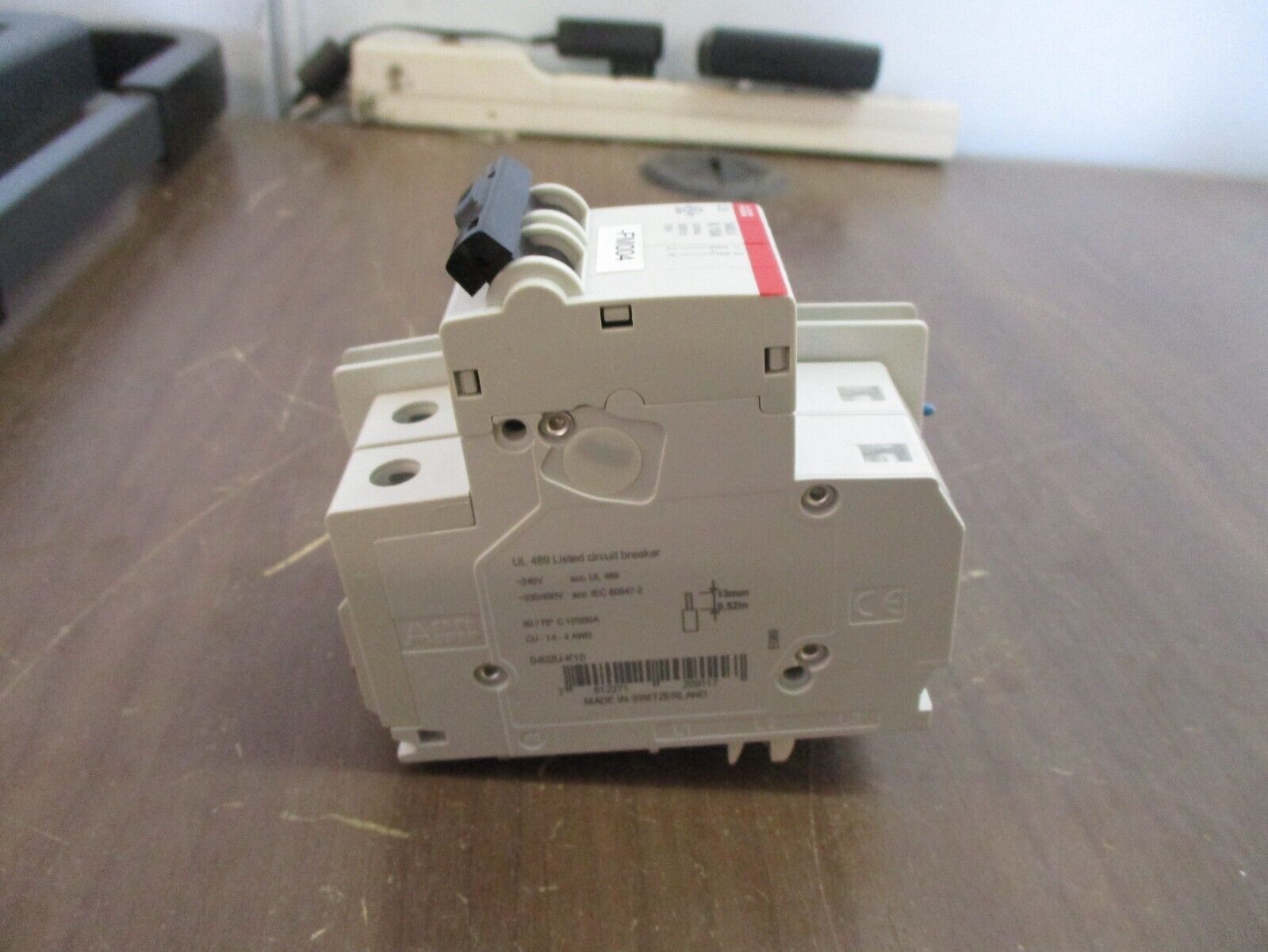 ABB Circuit Breaker S402 U K10A 10A 240V 2P w/ Aux Used