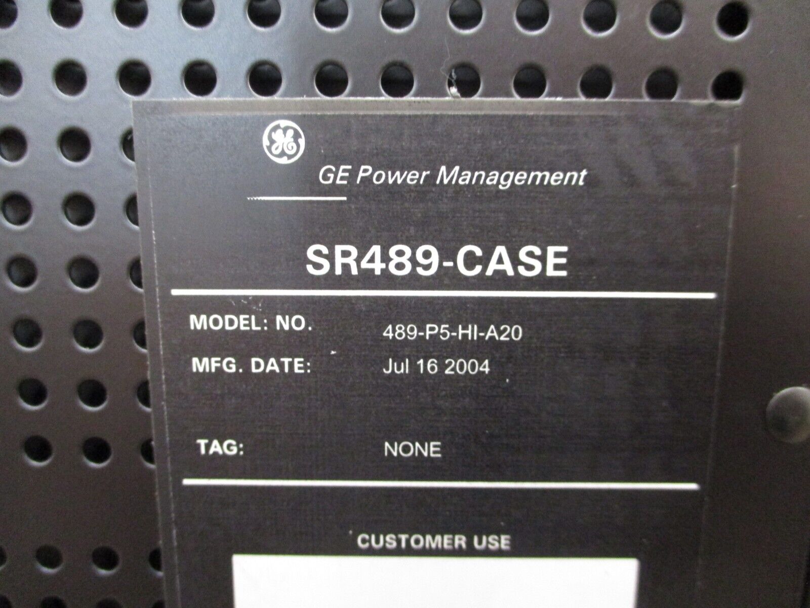 GE SR489 Generator Management Relay 489P5HIA20 New Surplus