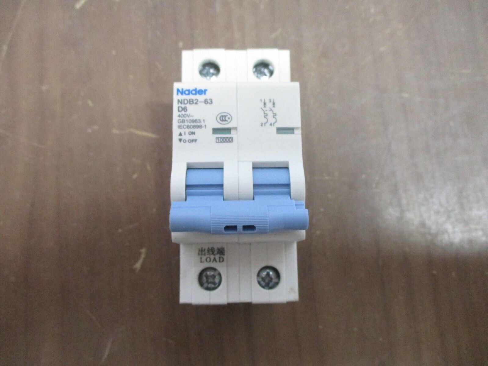 Nader Circuit Breaker NDB2-63D6 6A 400V 2P Used