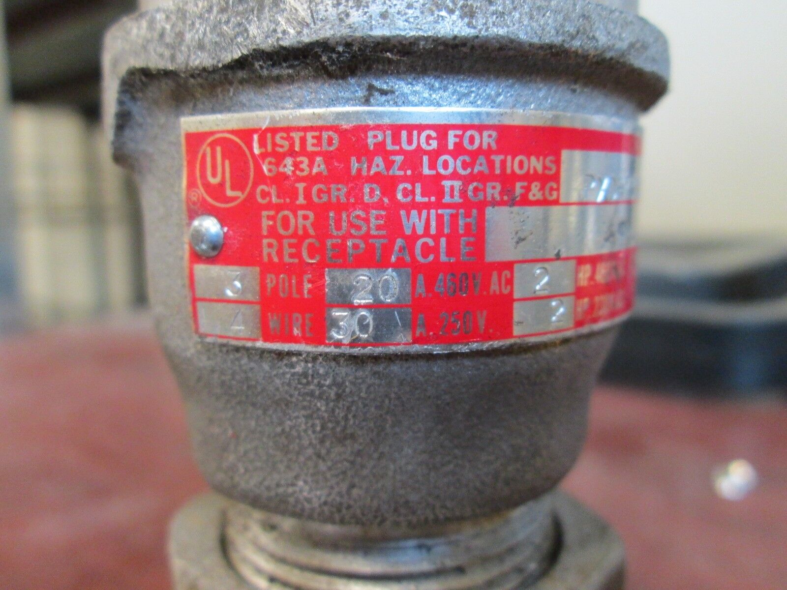 Pyle-National Plug PXD-73042-G 20A@460VAC 30A@250V 3P 4W Used