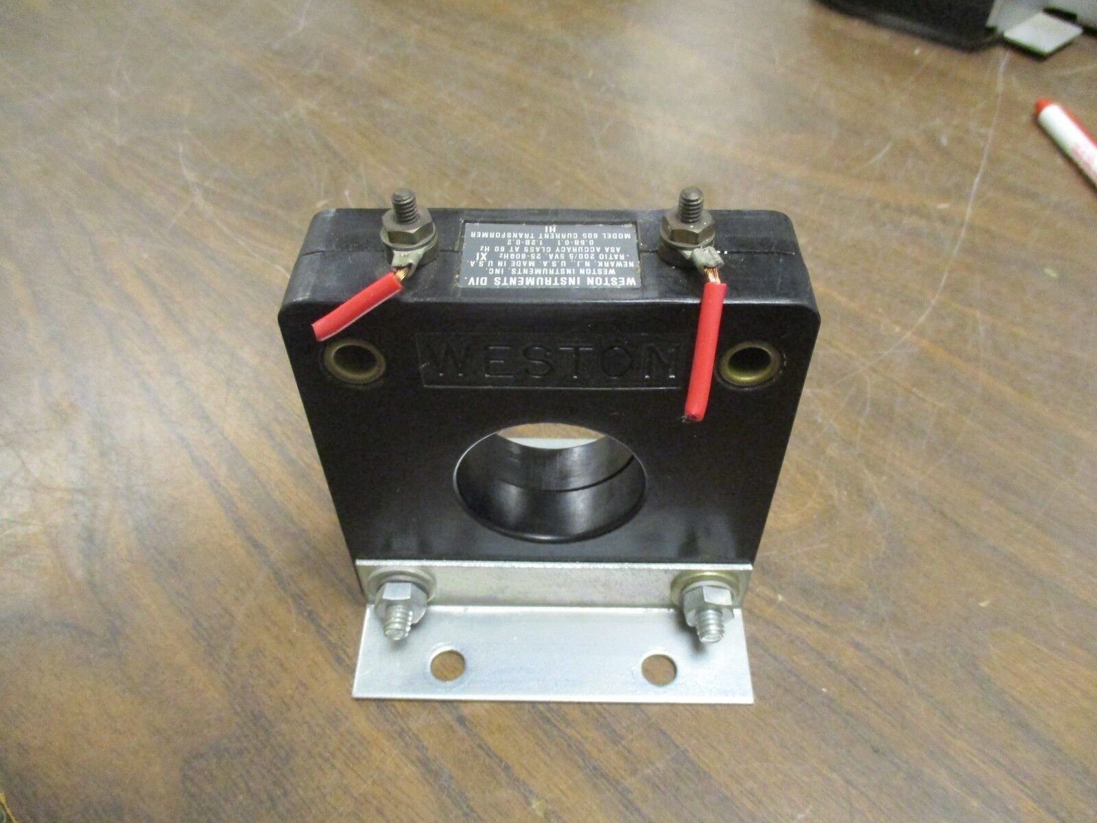 Weston Current Transformer Model 605 Ratio 200:5 25-800Hz Used