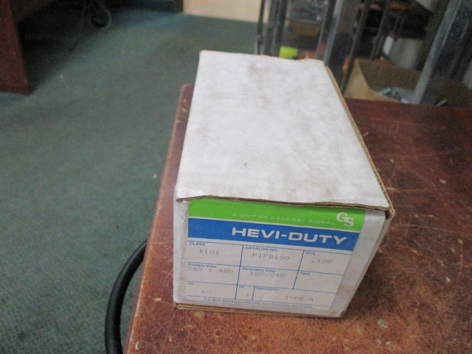 Hevi-Duty Transformer P1FB100 0.100kVA Pri: 240/480V Sec: 120/240V 1Ph 60Hz