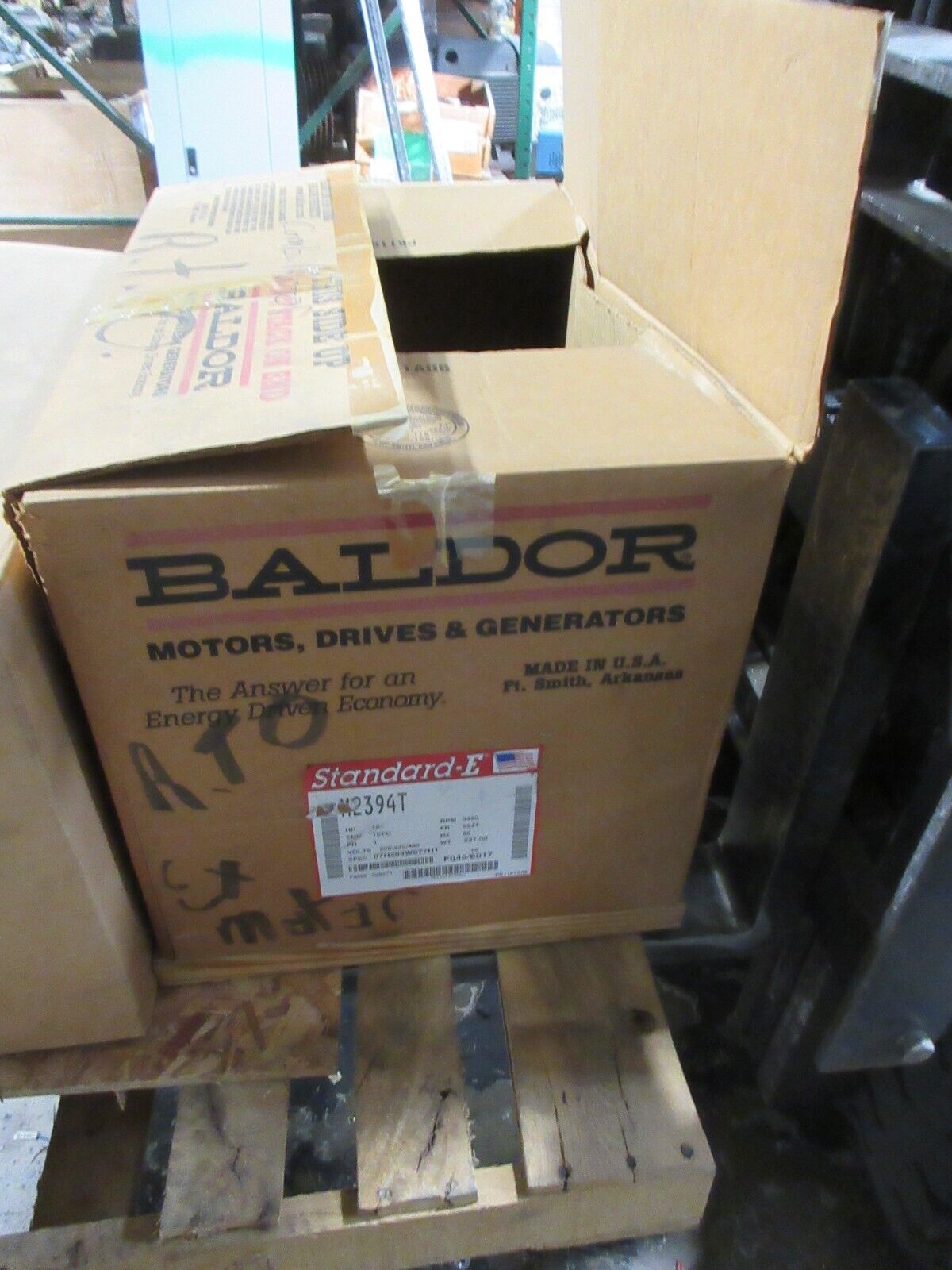 Baldor Standard-E AC Motor M2394T 15HP 3600RPM 208-230/460V 3Ph New Surplus