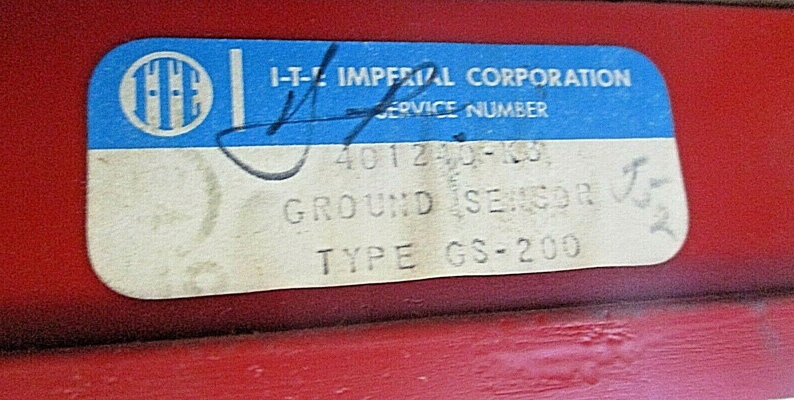 ITE, Type GS-200 Ground Sensor, Part #: 401240-K3 *No Terminal Screws* Used