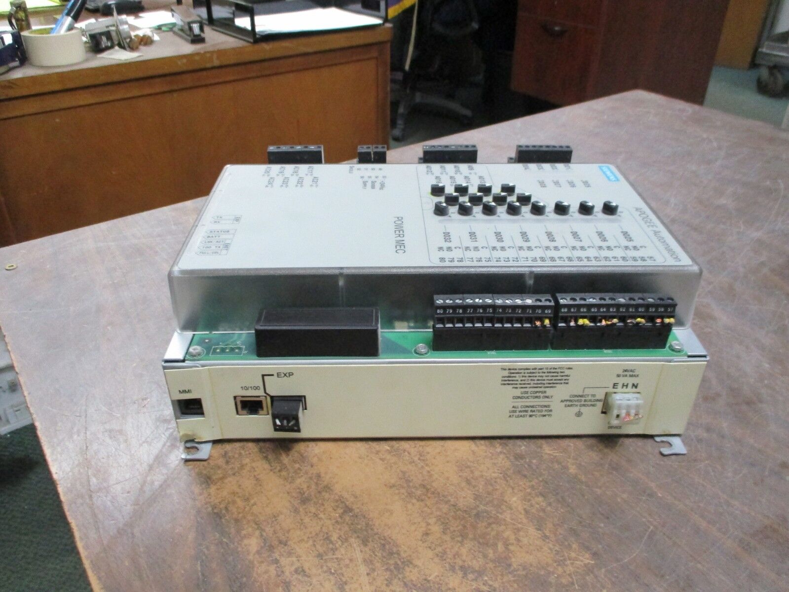 Siemens APOGEE Automation Model 1210 E Power MEC 549-627 PXM, HOA, ENET Used