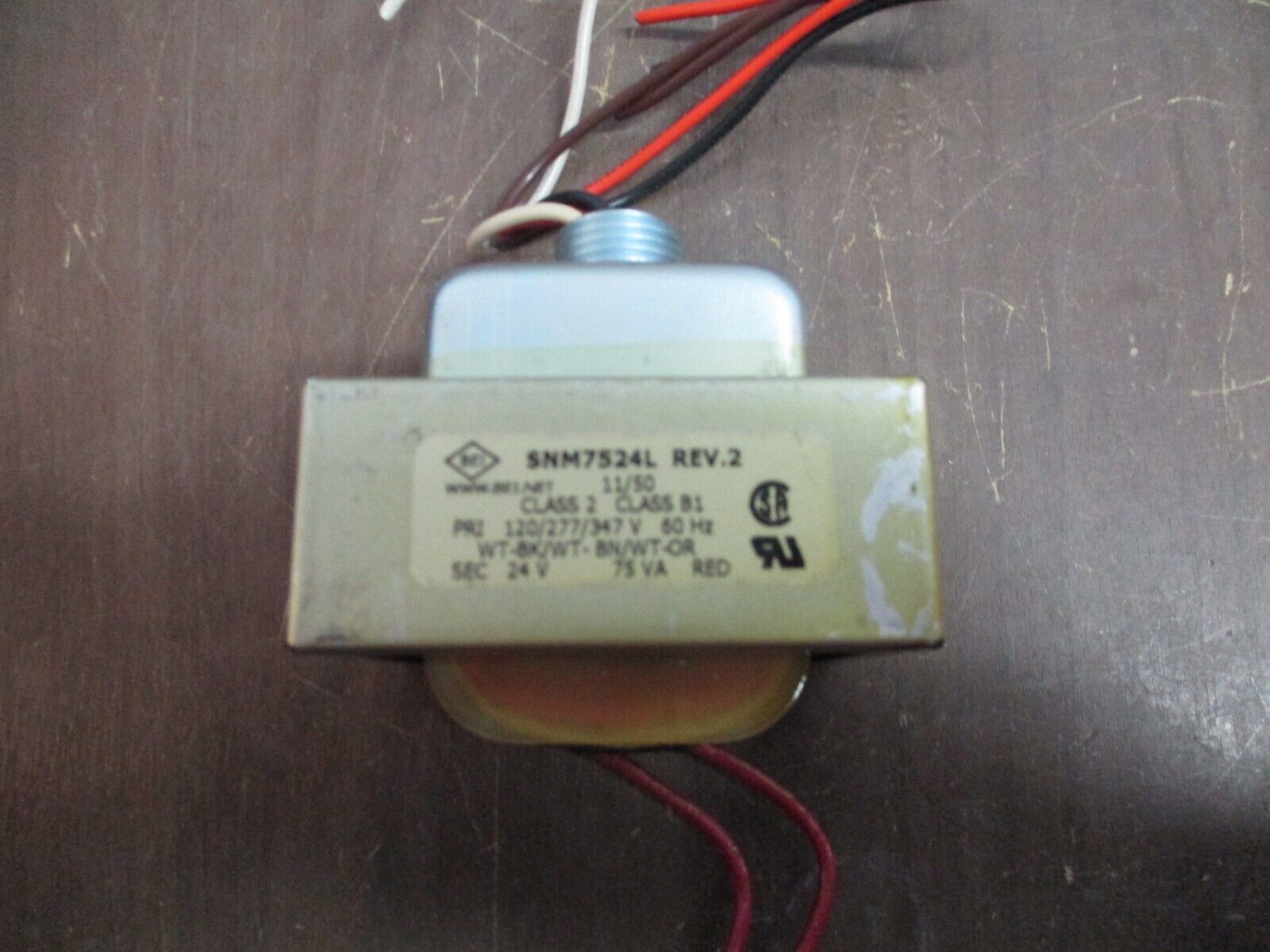 BEI Transformer SNM7524L Rev. 2 75VA Pri: 120/277/347V Sec: 24V 60Hz Used