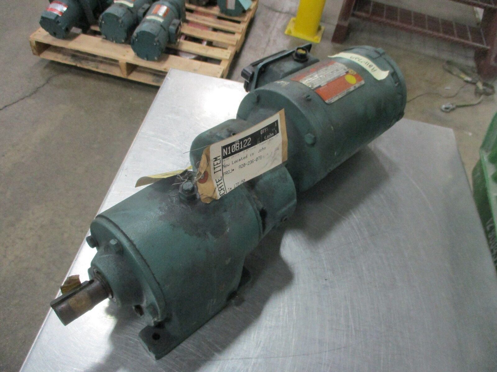 Reliance Duty Master AC Motor w/ Gear B79B3427M-RZ 1/2HP 1800RPM FR: FB56C Used