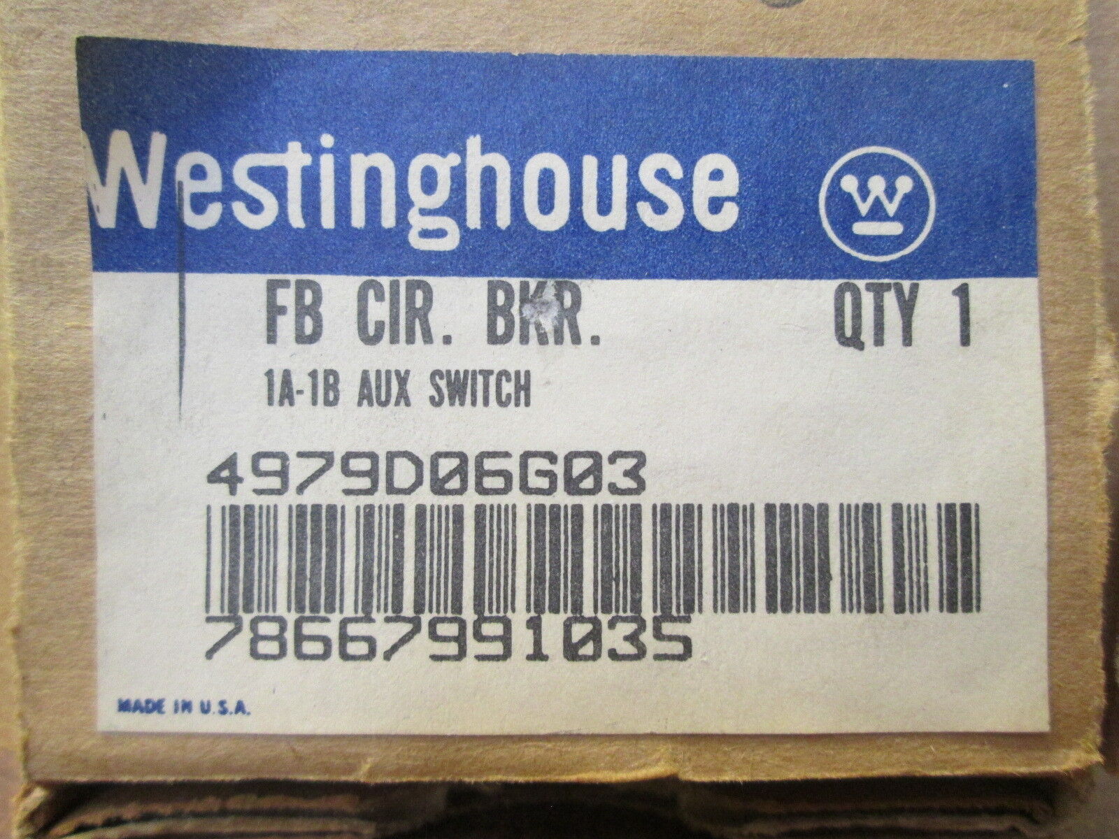 Westinghouse Aux Switch 4979D06G03 New Surplus