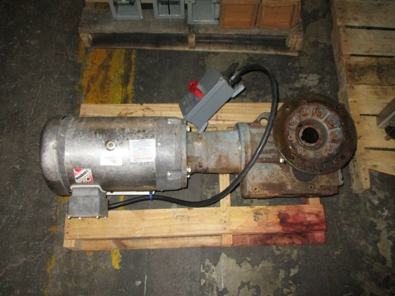 Baldor Stainless Steel Motor w/ Gear CSWDM37101 / KAF77AM213-KS 7.5HP 1800RPM