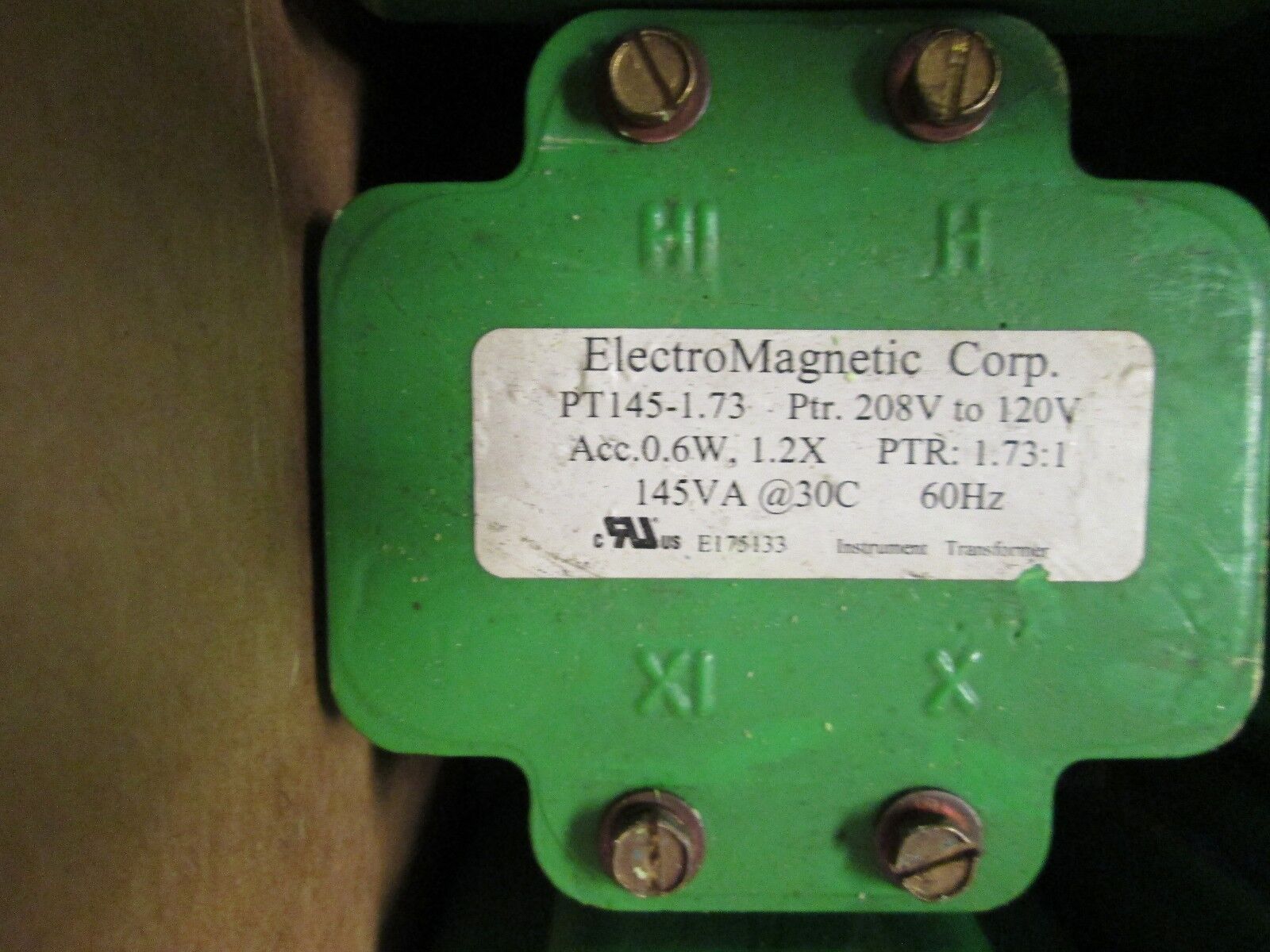 Electro Magnetic Potential Transformer PT145-1.73 Pri 208V Sec 120V Ratio:1.73:1