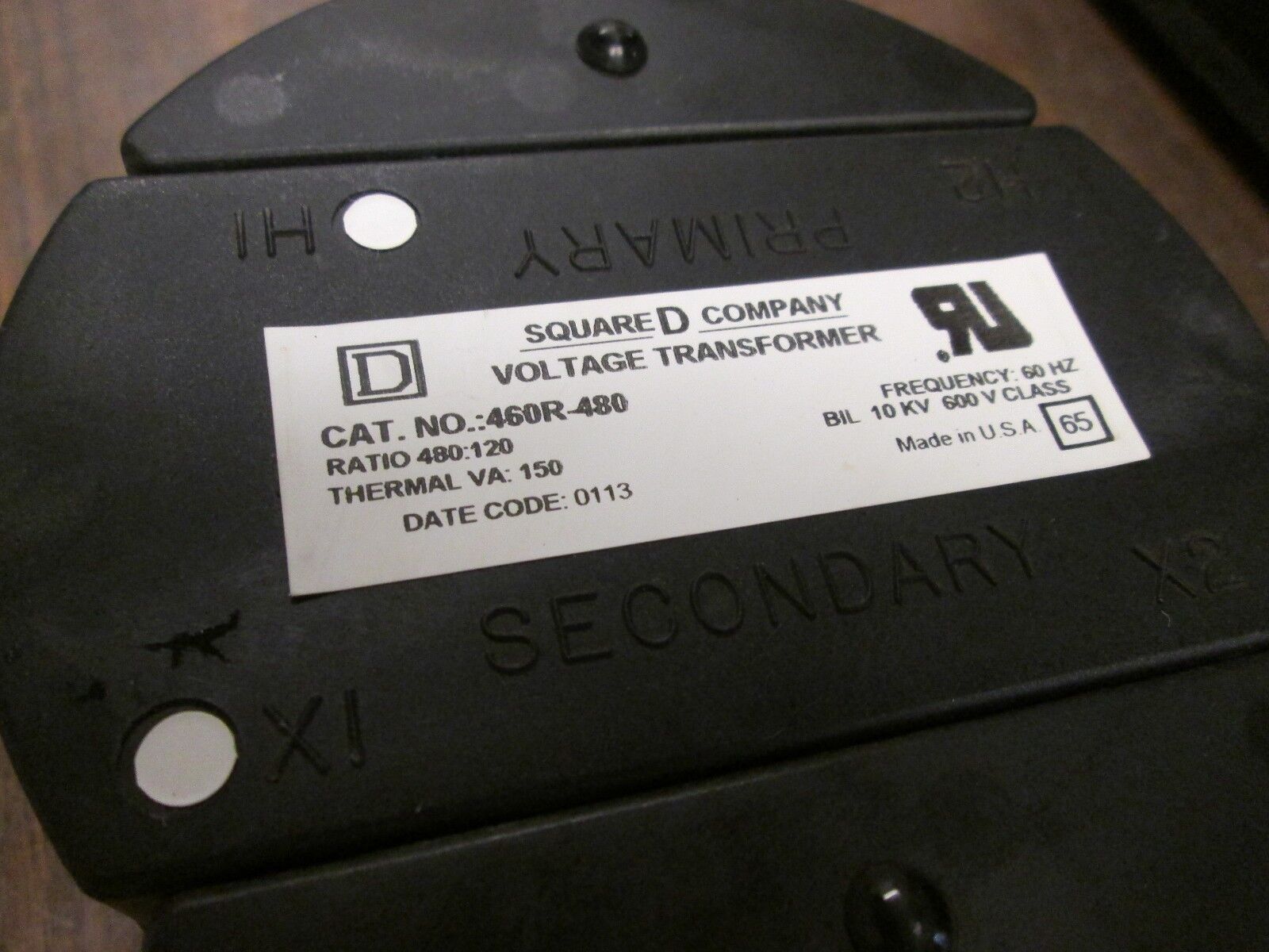 Square D Voltage Transformer 460R-480 Ratio 480:120 Used